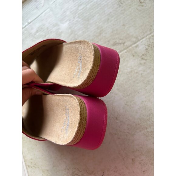 Dansko Women's Sz 39 Pink Wedge Slide Shoes - Picture 4 of 12